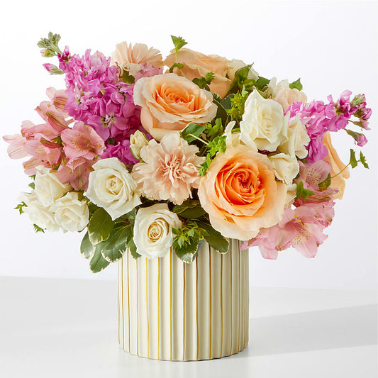 Paradise Bouquet with Ivory Vase –  Flowers The Bouquet Of Roses, Tampa FL