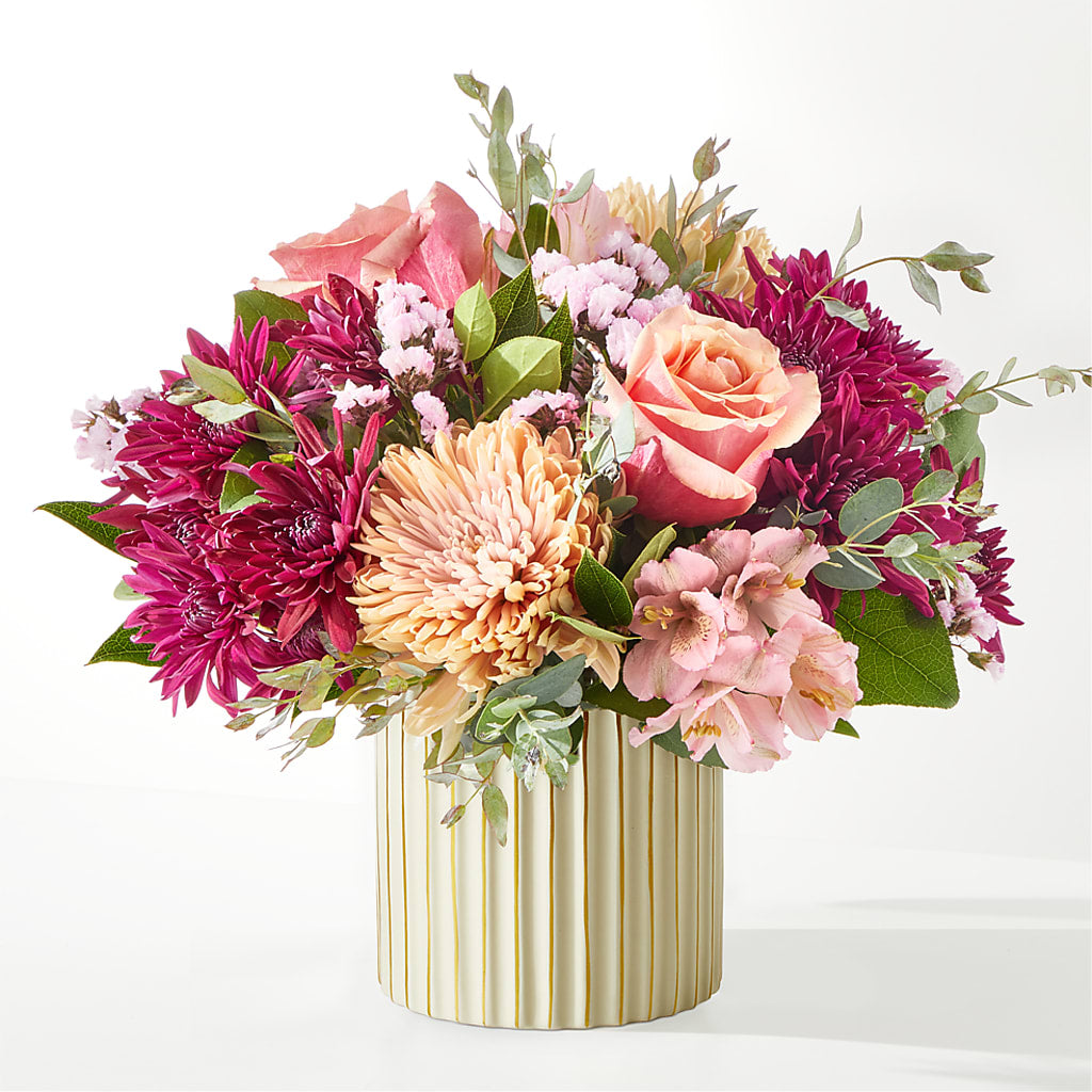 Berry Cobbler Bouquet with Ivory Vase –  Flowers The Bouquet Of Roses, Tampa FL