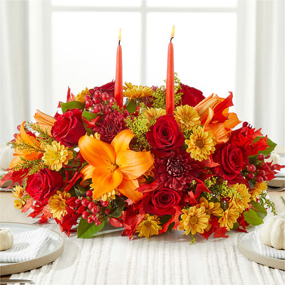 Autumn's Embrace Centerpiece –  Flowers The Bouquet Of Roses, Tampa FL