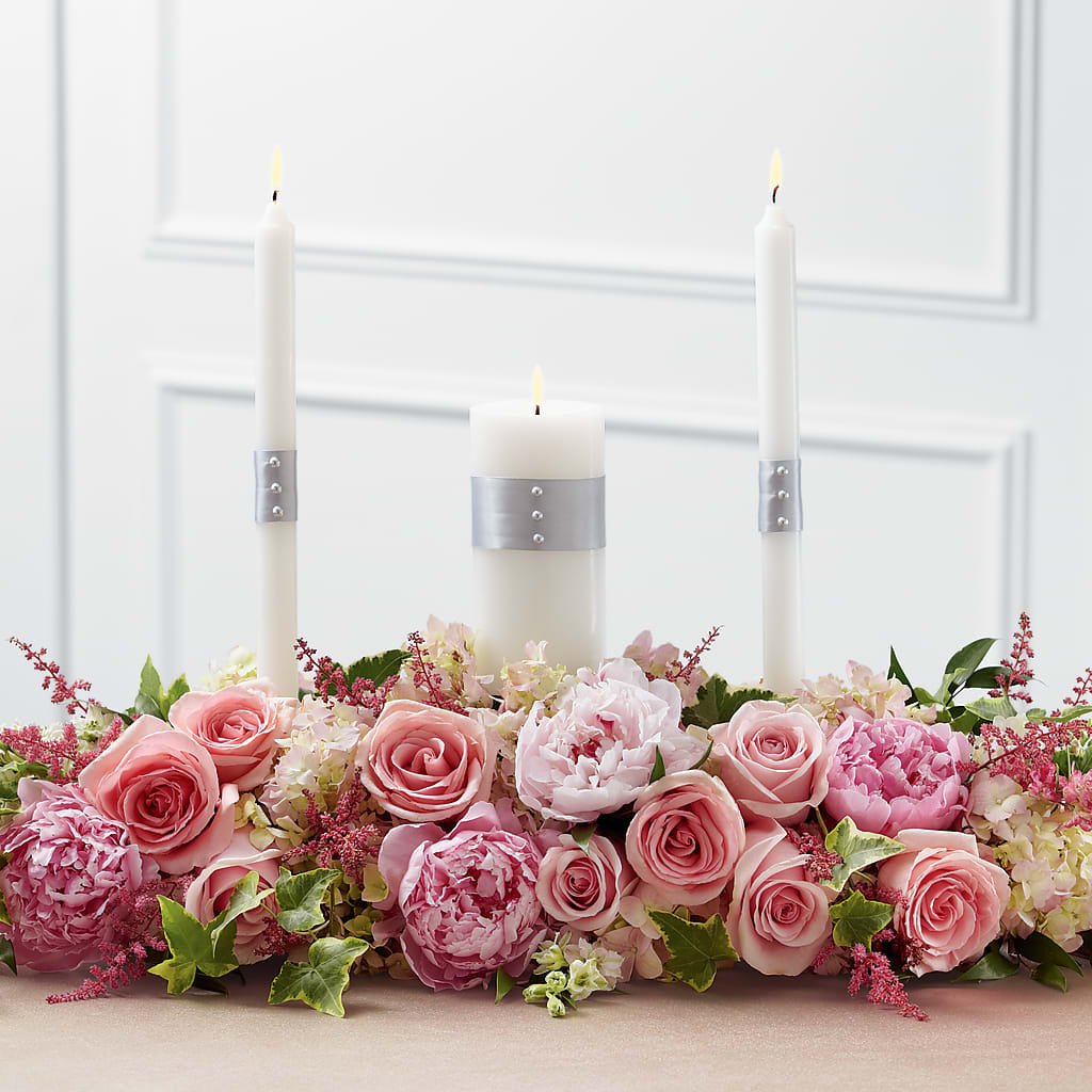 Worldwide Romance Unity Candle Arrangement –  Flowers The Bouquet Of Roses, Tampa FL