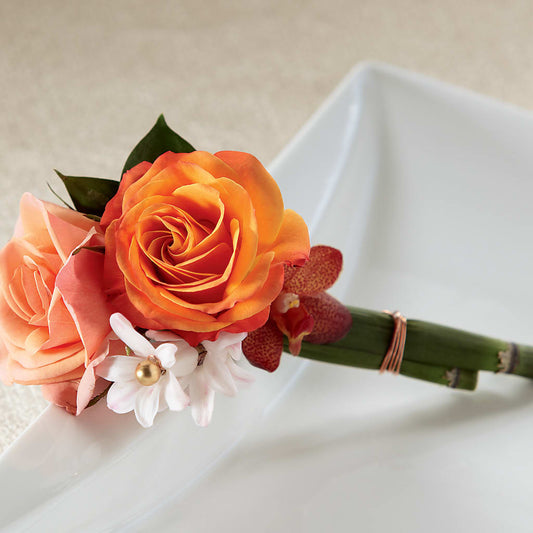 Sunset Dream Boutonniere –  Flowers The Bouquet Of Roses, Tampa FL