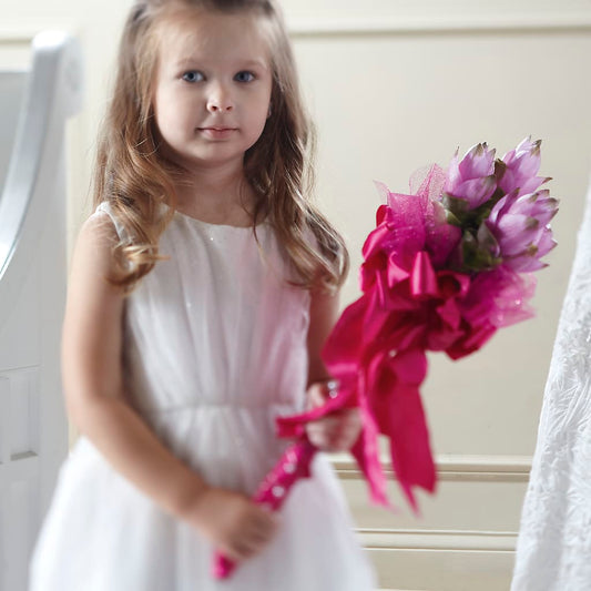 Sparkle Pink Flower Girl Bouquet –  Flowers The Bouquet Of Roses, Tampa FL