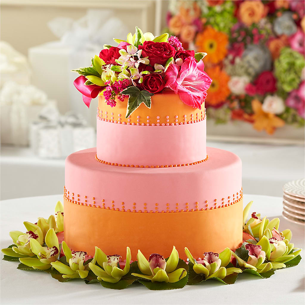 Sweet Citrus Cake Decor –  Flowers The Bouquet Of Roses, Tampa FL