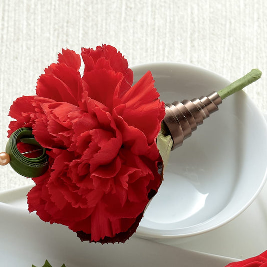 Red Carnation Boutonniere –  Flowers The Bouquet Of Roses, Tampa FL