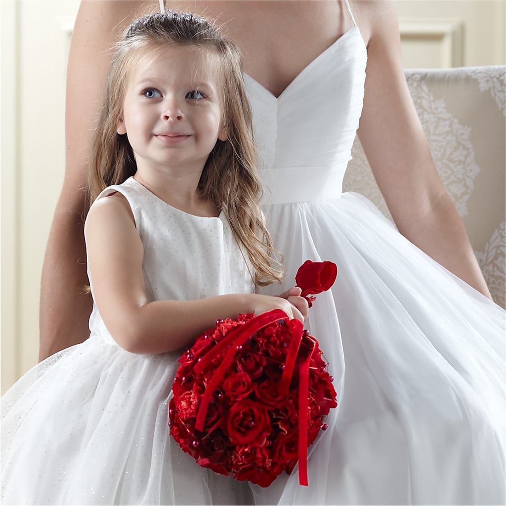 Pure at Heart Flower Girl Arrangement –  Flowers The Bouquet Of Roses, Tampa FL